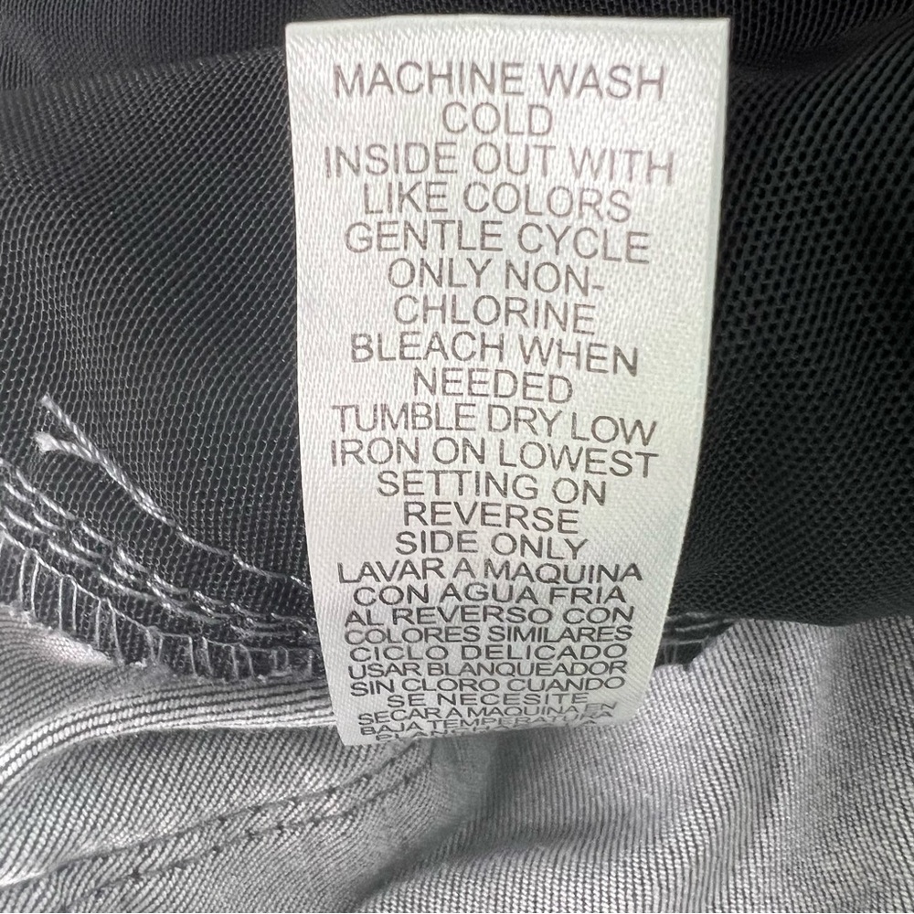 Democracy “Ab” Solution Women’s Gray Jeans Sz 10 Distressed Pockets Stretch - Picture 6 of 13